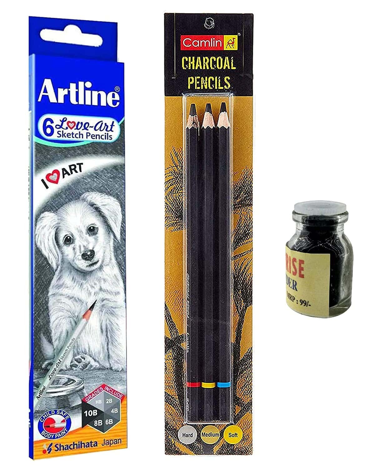 Artline Love Art Ultra Dark Sketch Pencil SetLightweight With Comfortable  GripPencil Set For DrawingShadingSafe Pencils For ChildrenSet Of 6 Sketch  Pencil X Pack Of 3Black  Amazonin Home  Kitchen