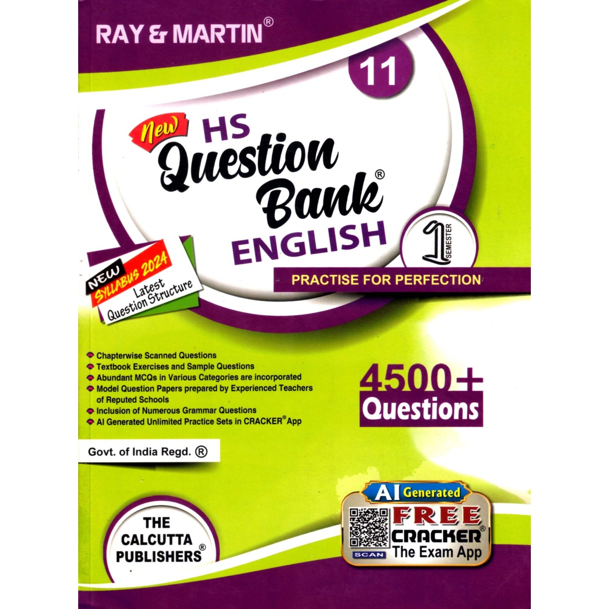 Ray & Martin Question Bank English Class - 11 | Semester- 1