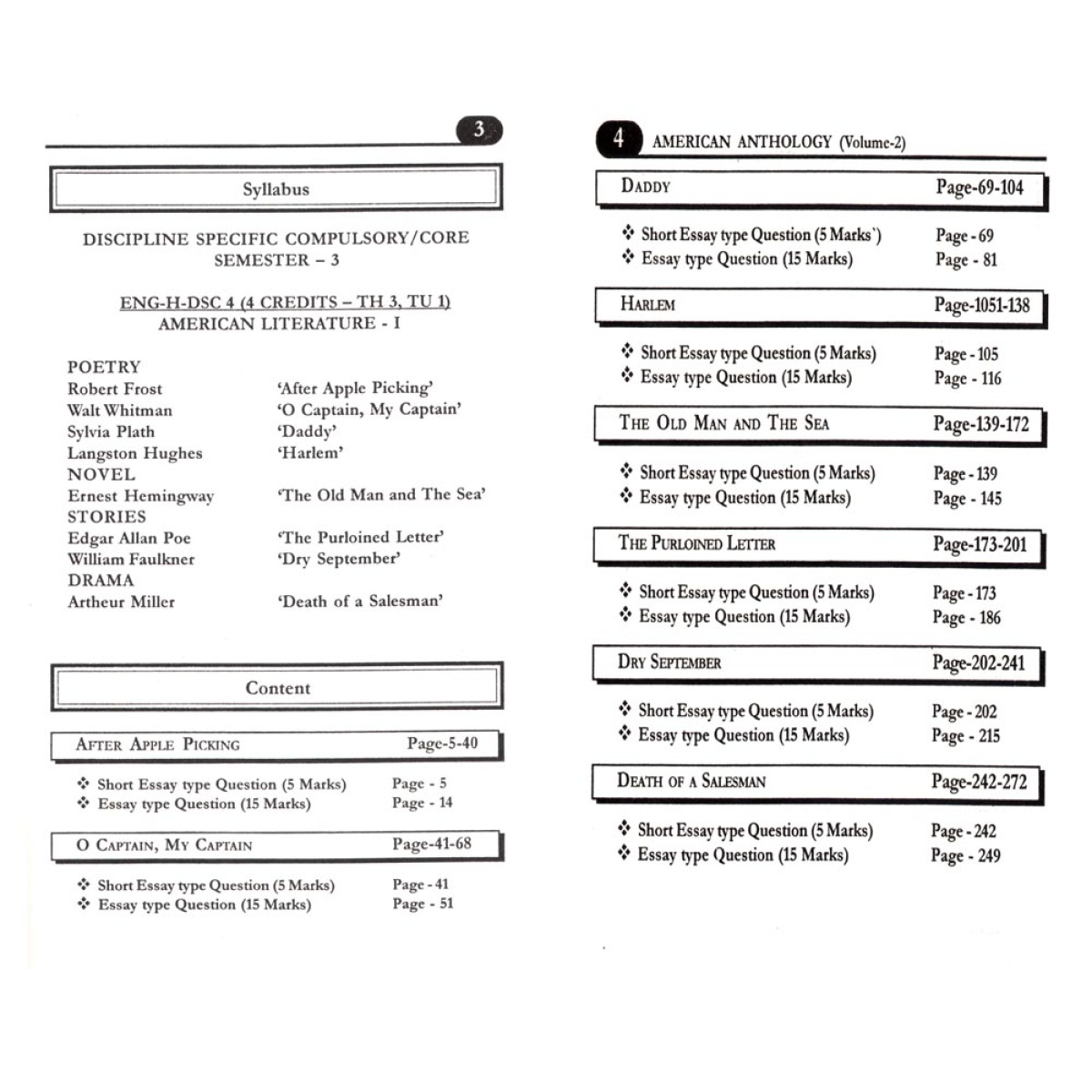 NEP American Anthology Vol-1, 2 | Semester-3, Culcatta Unviversity By Biplab Banerjee, Moumita Banerjee