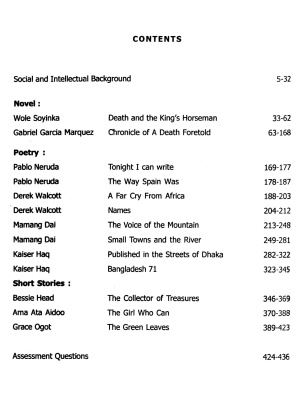 CBCS Postcolonial Literature Guide for West Bengal Universities, Semester 6